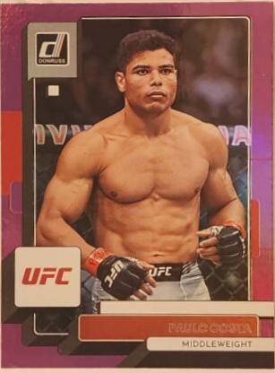 Paulo Costa 2023 Panini Donruss UFC Base #87 Purple Flood