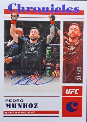 Pedro Munhoz 2023 Panini Chronicles UFC Chronicles Signatures #31 Gold