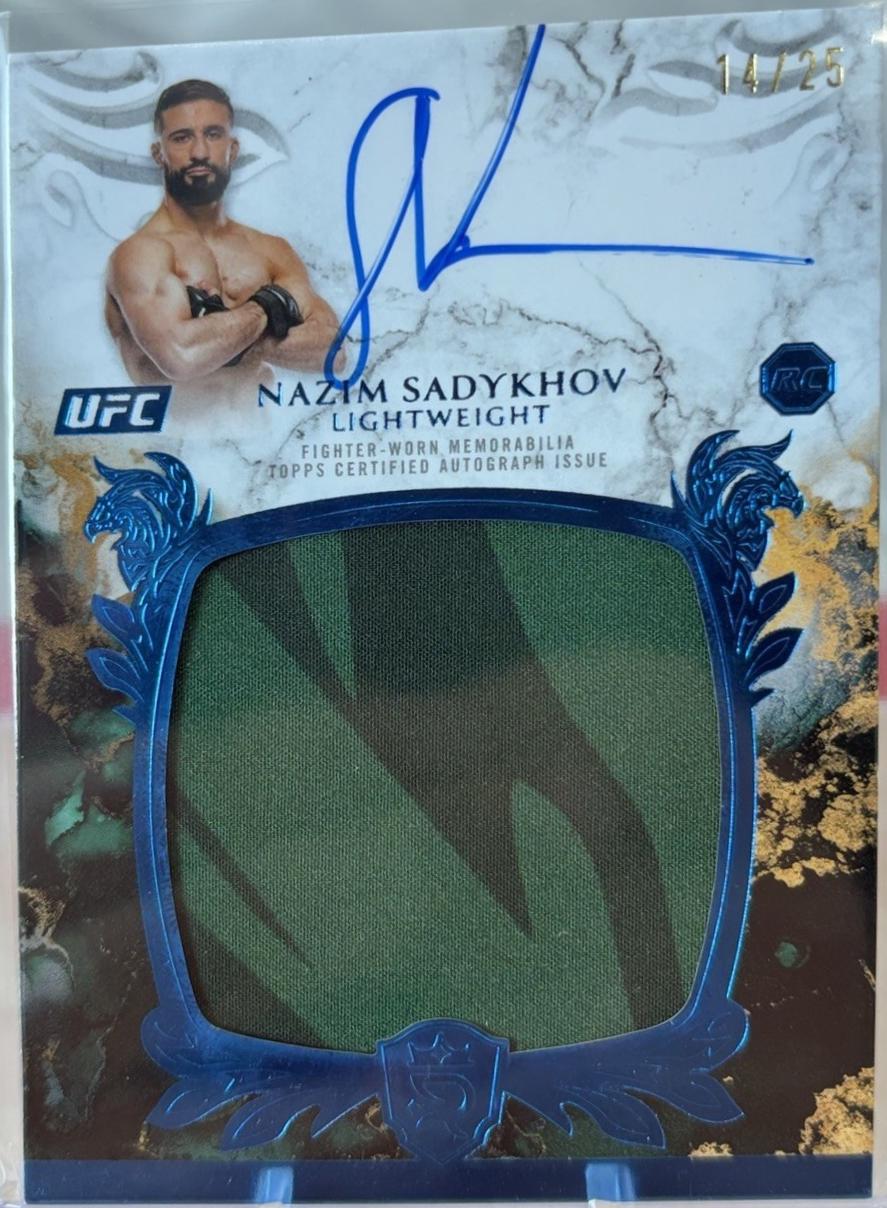 Nazim Sadykhov 2025 Topps Royalty UFC Rookie Relic Autographs #RRA-NS Blue