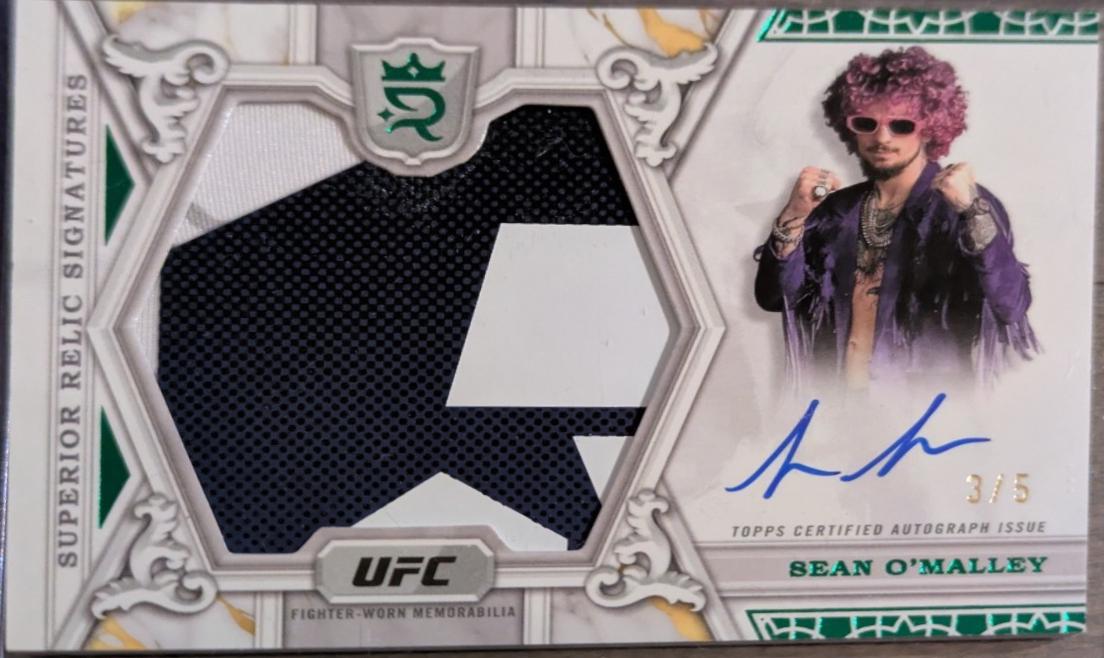 Sean O'Malley 2024 Topps Royalty UFC Superior Relic Signatures #SRS-SO Platinum