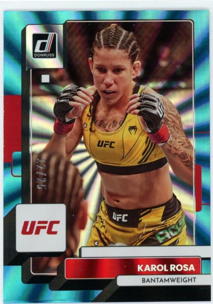 Karol Rosa 2023 Panini Donruss UFC Base #124 Teal Laser