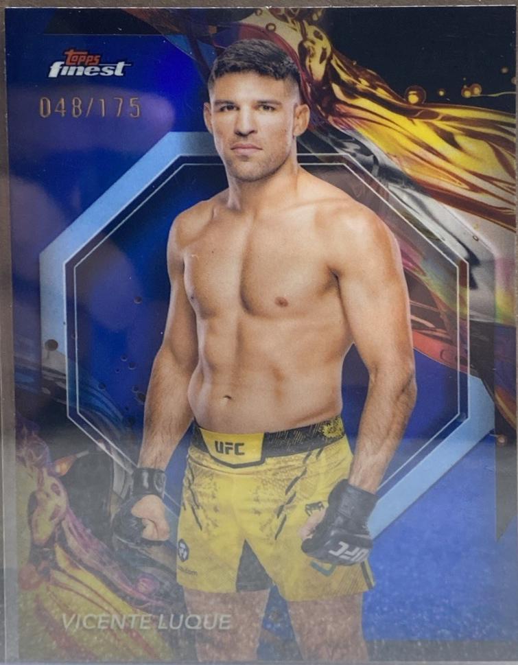 Vicente Luque 2024 Topps Finest UFC Base Uncommon #133 Blue Refractor
