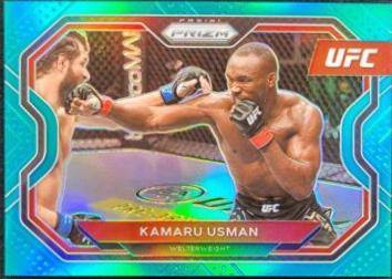 Kamaru Usman 2021 Panini Prizm UFC Base #151 Teal