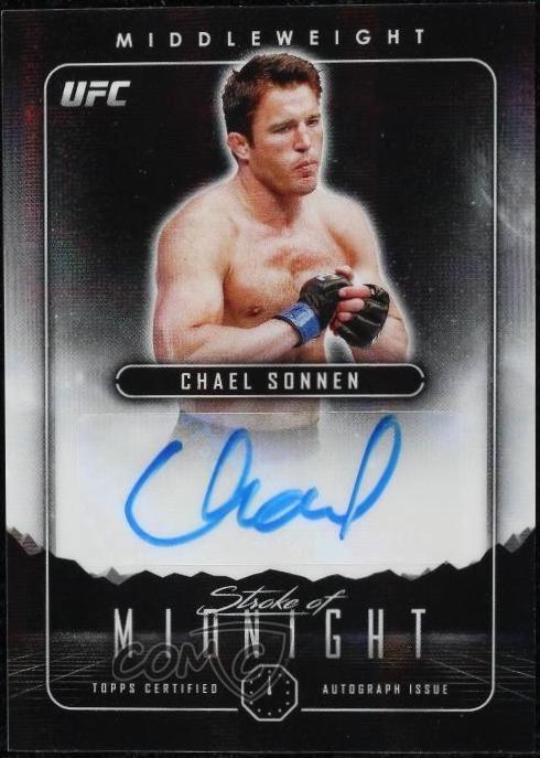 Chael Sonnen 2024 Topps Midnight UFC Stroke of Midnight Autographs #SMA-CSN Moon Beam