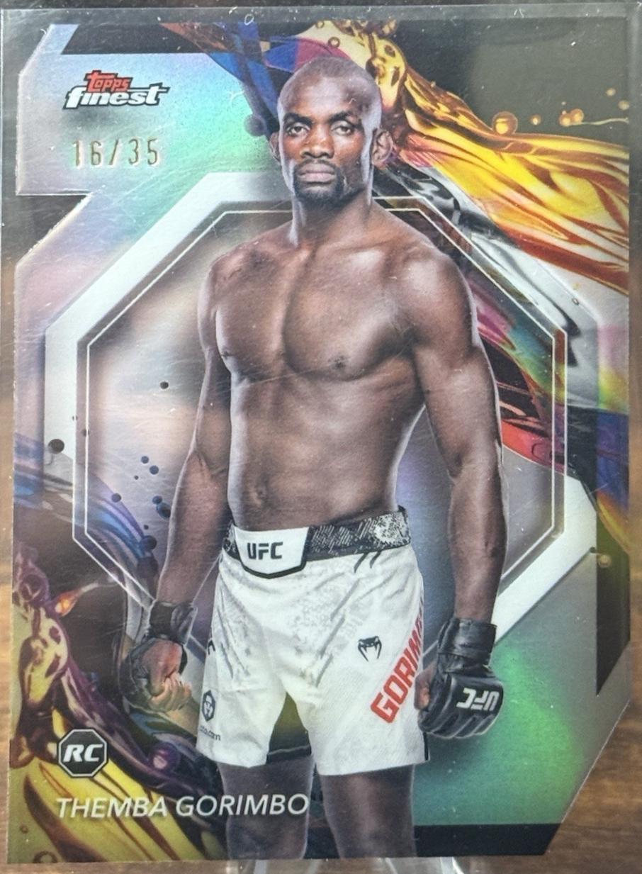 Themba Gorimbo 2024 Topps Finest UFC Base Uncommon #187 Die-Cut Refractor