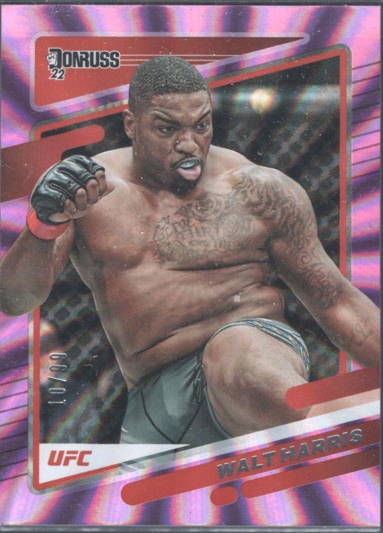 Walt Harris 2022 Panini Donruss UFC Base #187 Purple Laser