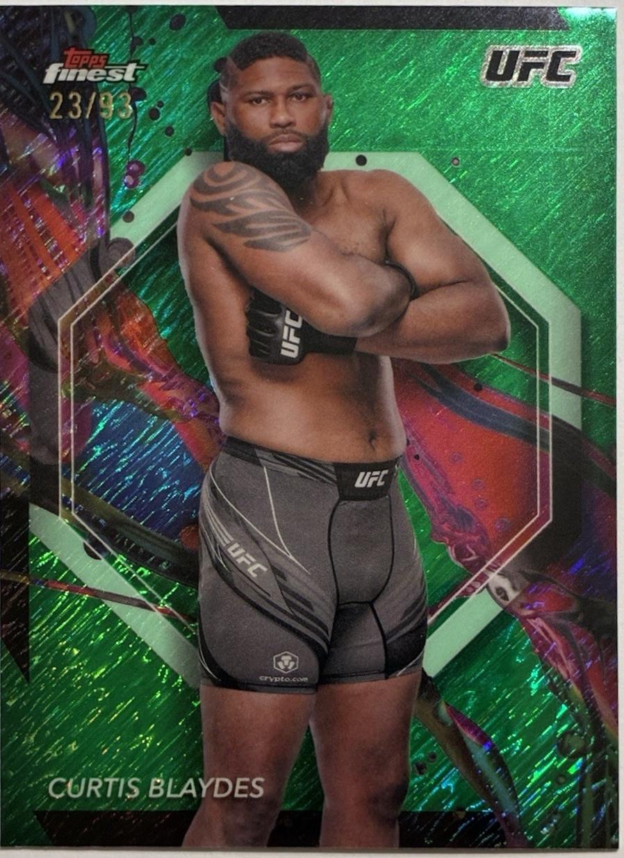 Curtis Blaydes 2024 Topps Finest UFC Base Common #35 Green Shimmer Refractor