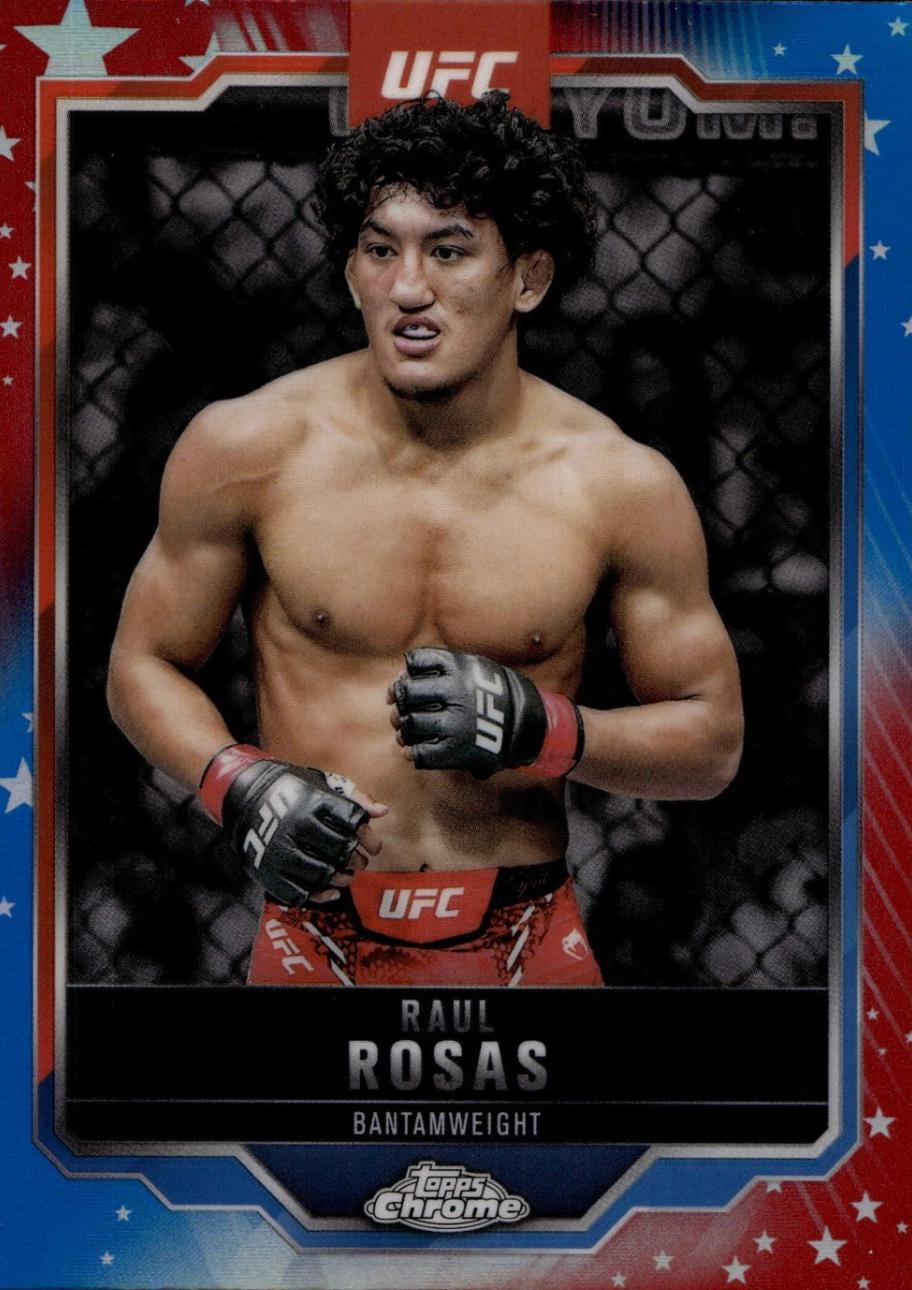 Raul Rosas 2025 Topps Chrome UFC Base #120 Red White Blue Refractor