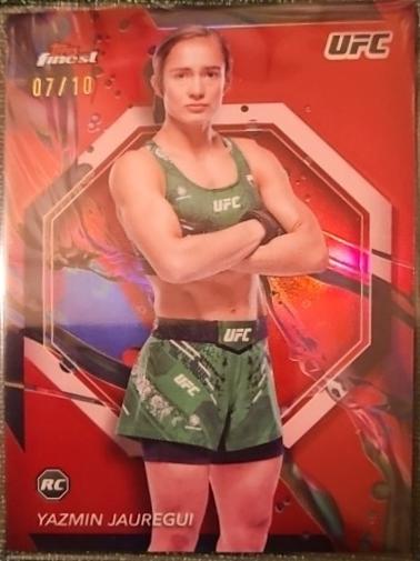 Yazmin Jauregui 2024 Topps Finest UFC Base Common #85 Red Refractor