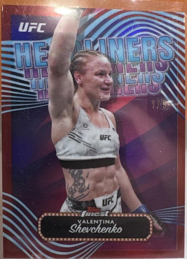 Valentina Shevchenko 2024 Topps Finest UFC Headliners #HDL-14 Red Refractor