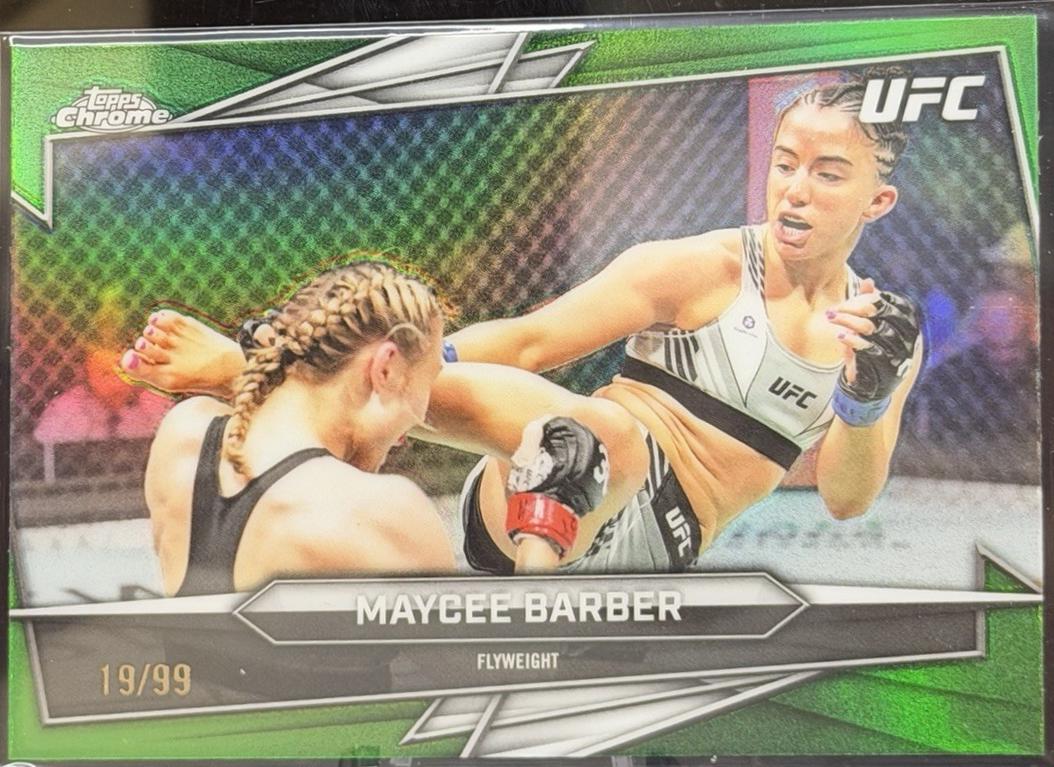 Maycee Barber 2026 Topps Chrome UFC Base #180 Green Refractor