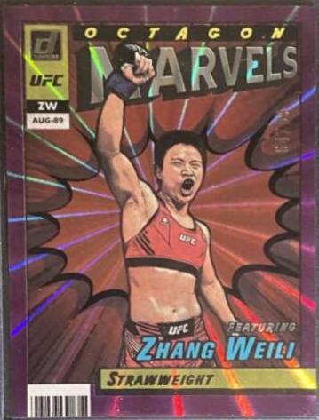 Zhang Weili 2022 Panini Donruss UFC Base #100 Purple Laser