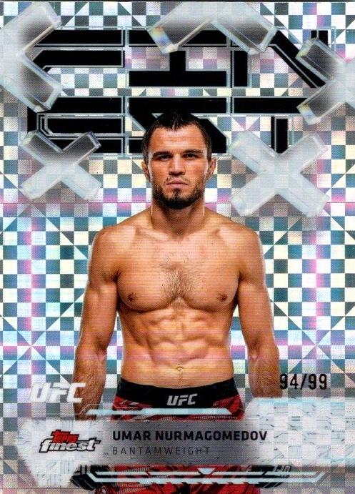 Umar Nurmagomedov 2025 Topps Finest UFC Base Common #23 Blue Checkerboard Refractor