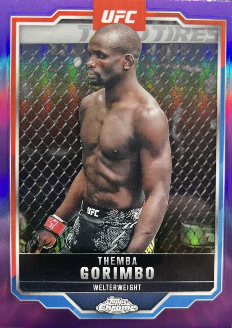 Themba Gorimbo 2025 Topps Chrome UFC Base #164 Purple Refractor