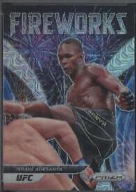 Israel Adesanya 2022 Panini Prizm UFC Fireworks #7 Mojo