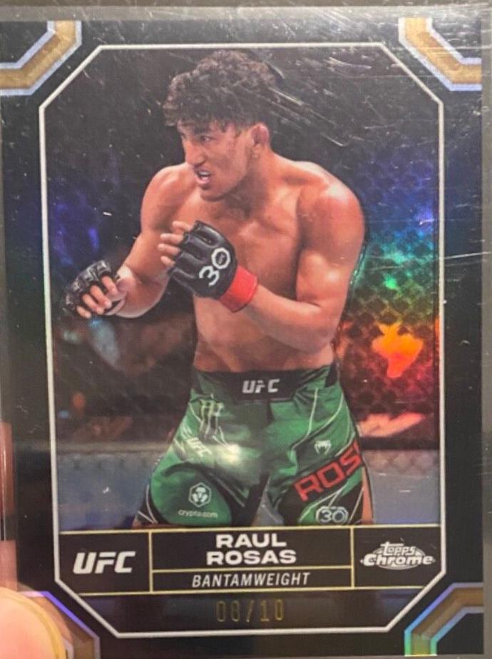 Raul Rosas 2024 Topps Chrome UFC Base #161 Black Refractor