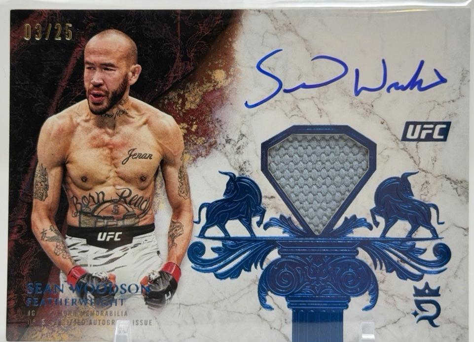 Sean Woodson 2025 Topps Royalty UFC Royalty Relic Signatures #RYR-SW Blue