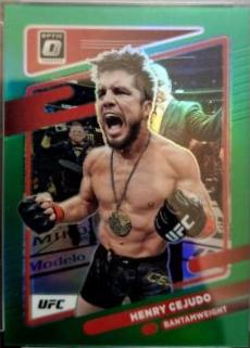 Henry Cejudo 2022 Panini Donruss Optic UFC Base #77 Green