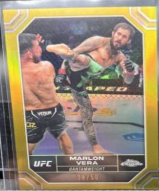 Marlon Vera 2024 Topps Chrome UFC Base #124 Gold Refractor