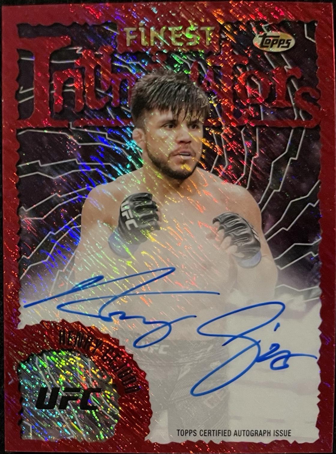 Henry Cejudo 2024 Topps Finest UFC Intimidators Autographs #IA-HCO Red Shimmer Refractor