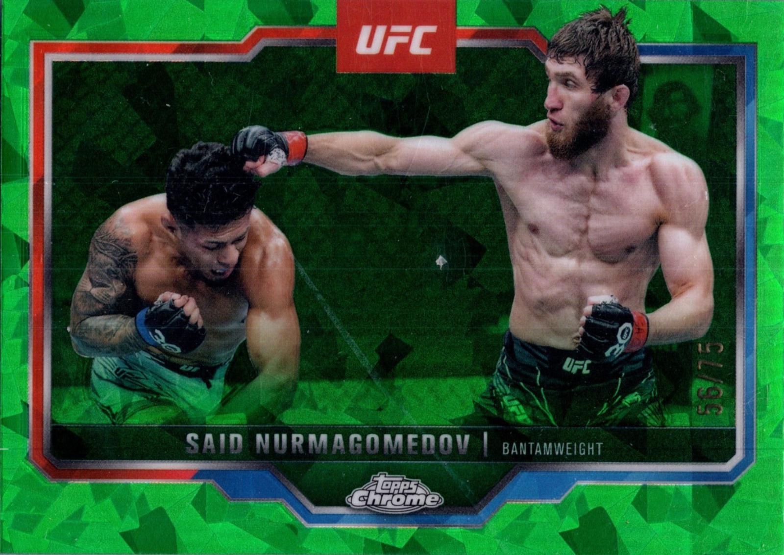 Umar Nurmagomedov 2025 Topps Chrome Sapphire UFC Base Sapphire #107 Green Sapphire