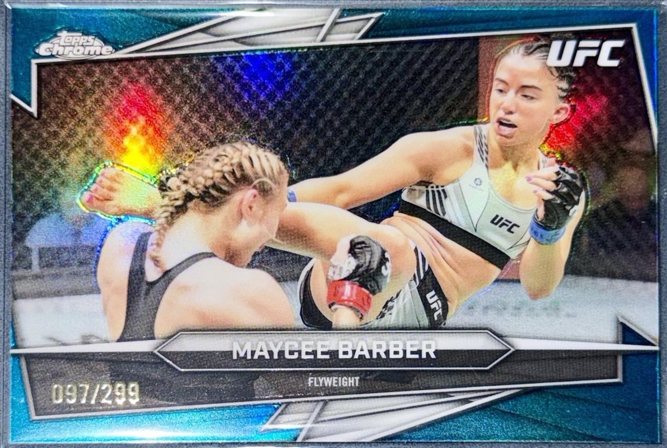 Maycee Barber 2026 Topps Chrome UFC Base #180 Teal Refractor