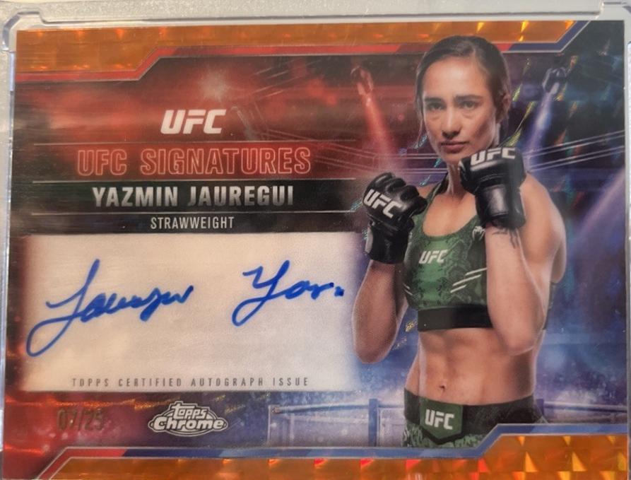 Yazmin Jauregui 2025 Topps Chrome UFC UFC Signatures #SIG-YJ Geometric Orange Refractor