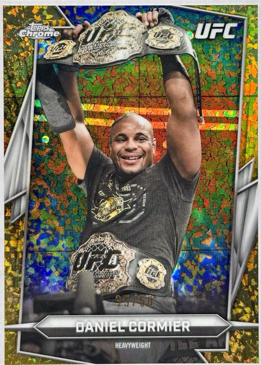 Daniel Cormier 2026 Topps Chrome UFC Base #8 Gold Mini Diamonds Refractor