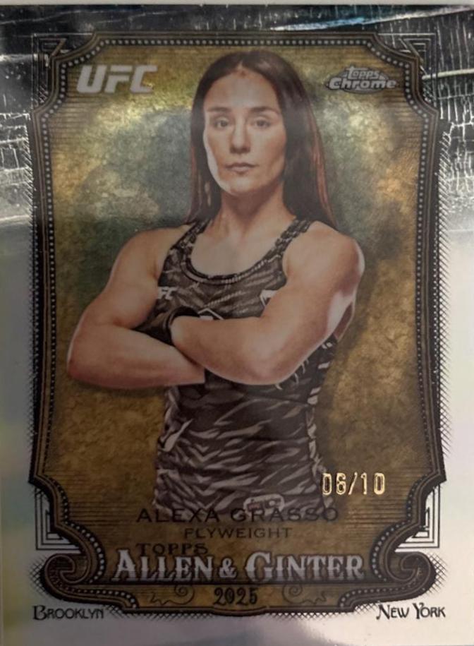 Alexa Grasso 2026 Topps Chrome UFC Allen & Ginter #AG-28 Black Refractor