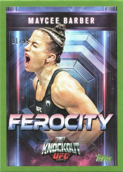 Maycee Barber 2025 Topps Knockout UFC Ferocity #FE-17 Lime Green