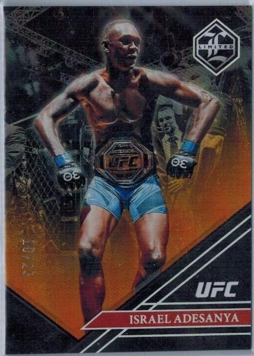 Israel Adesanya 2023 Panini Chronicles UFC Base Limited #211 Orange