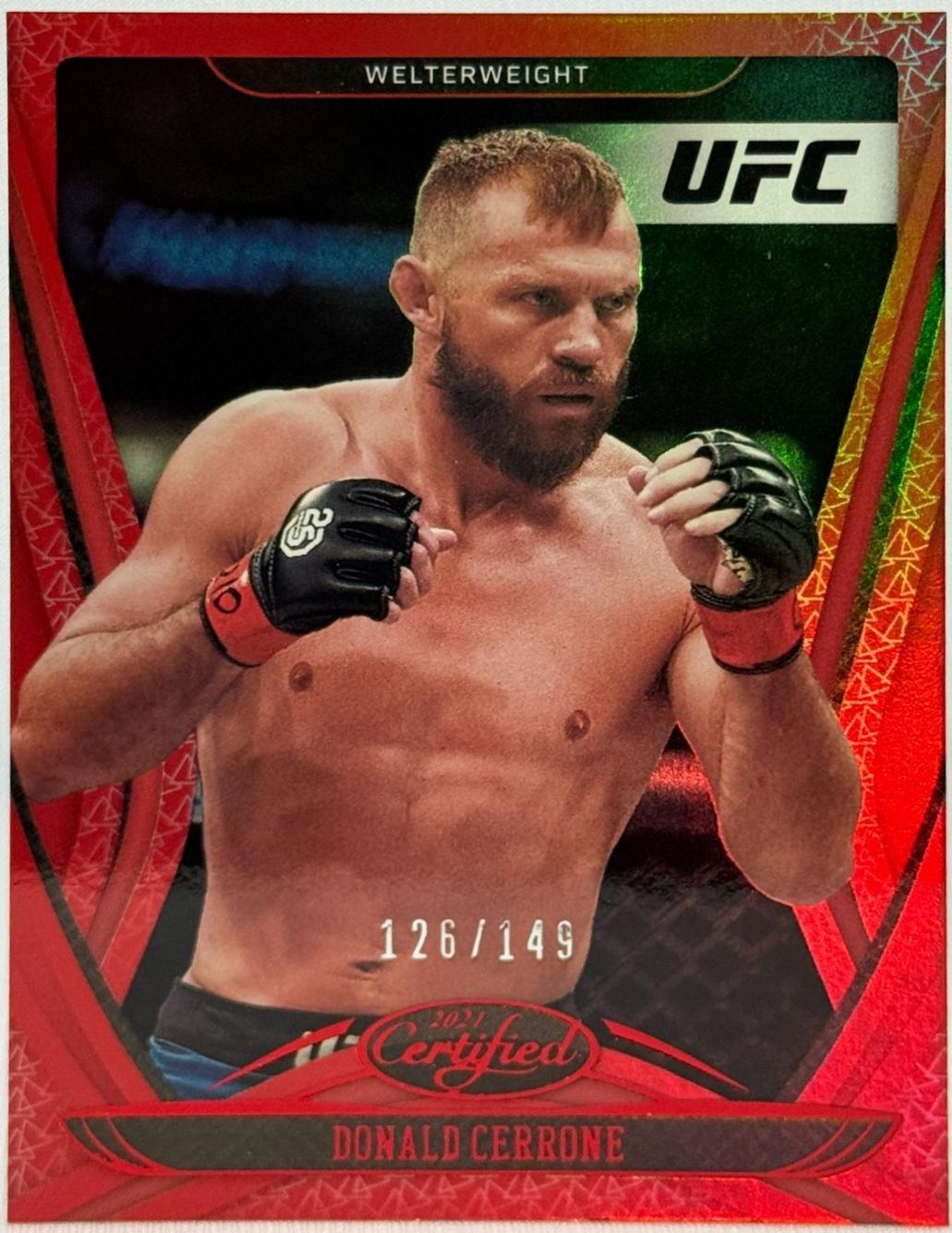 Donald Cerrone 2021 Panini Chronicles UFC Base Certified #133 Red