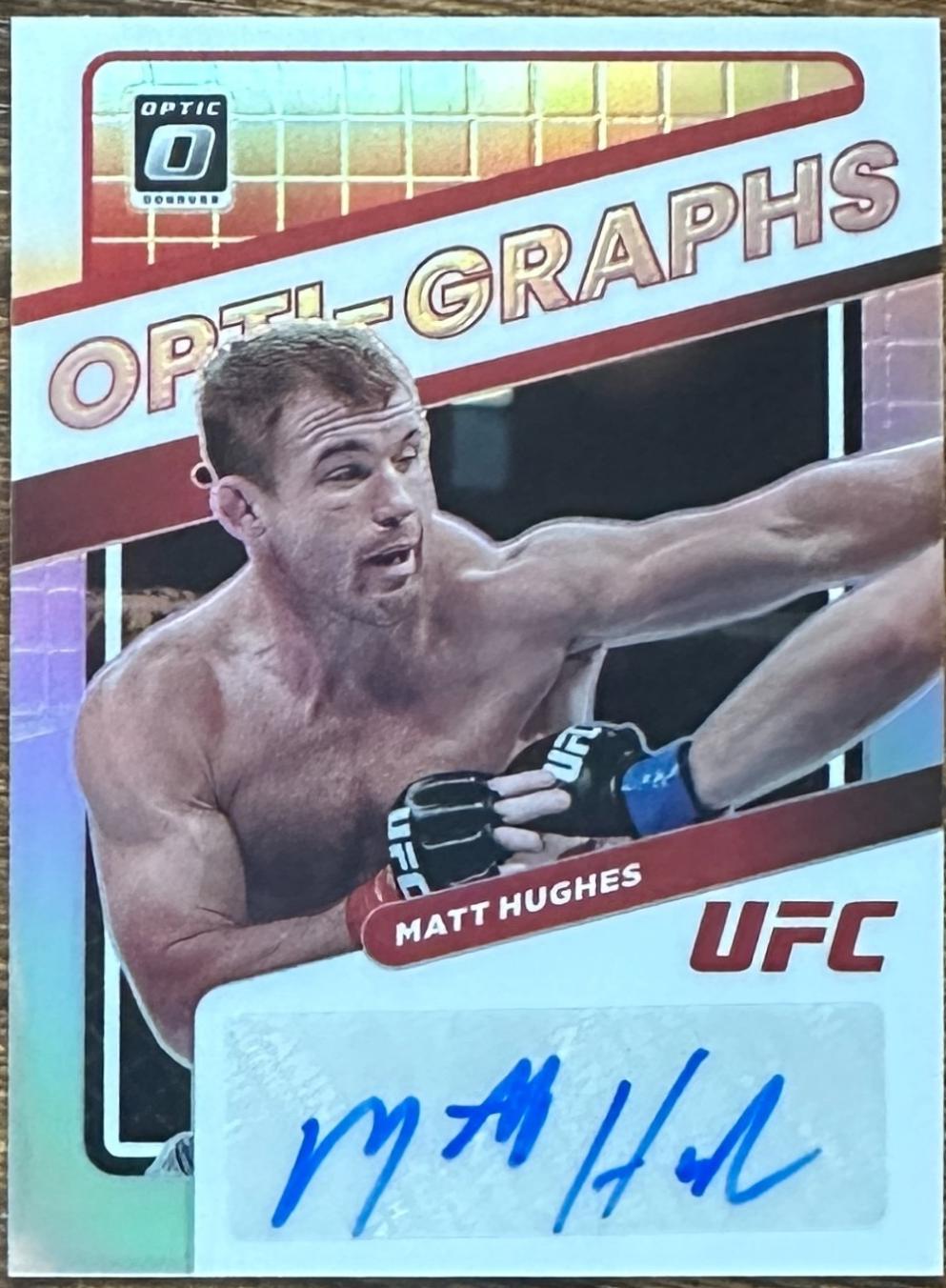 Matt Hughes 2022 Panini Donruss Optic UFC Opti-Graphs #20 Holo
