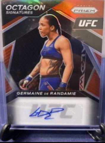 Germaine de Randamie 2021 Panini Prizm UFC Octagon Signatures #18 Red