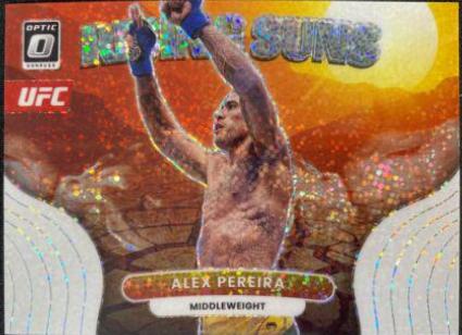 Alex Pereira 2023 Panini Donruss Optic UFC Rising Suns #5 White Sparkle