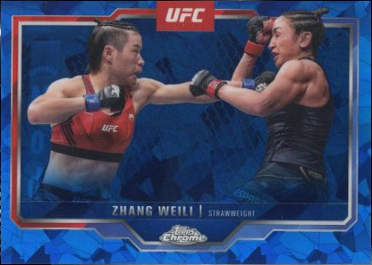 Zhang Weili 2025 Topps Chrome Sapphire UFC Base Sapphire #55 Purple Sapphire