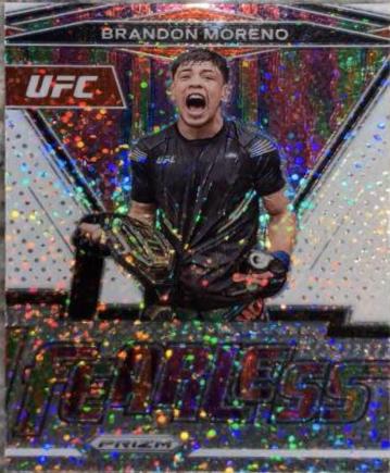 Brandon Moreno 2022 Panini Prizm UFC Fearless #17 White Sparkle