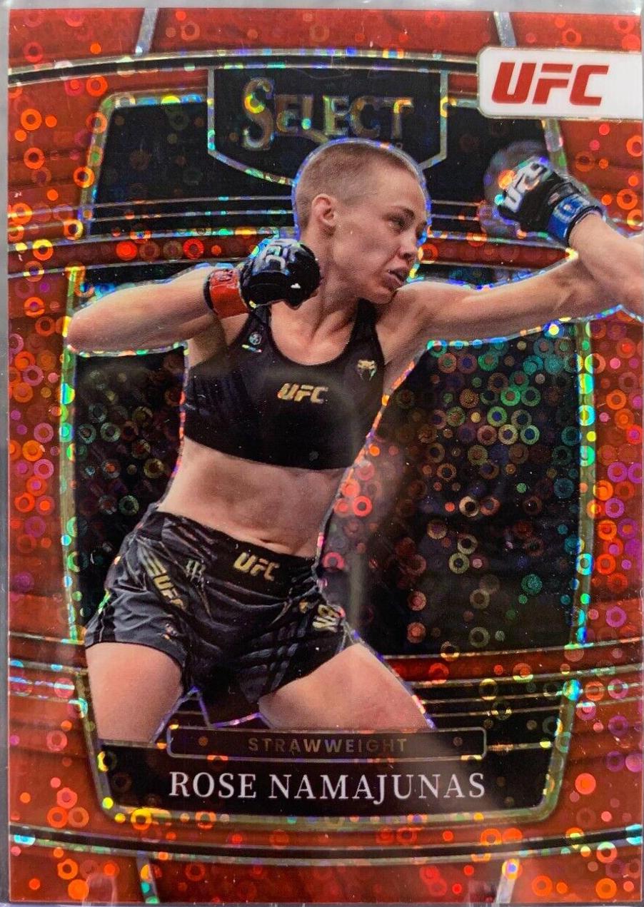 Rose Namajunas 2022 Panini Select UFC Concourse #77 Red Disco