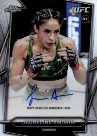 Jaqueline Amorim 2026 Topps Chrome UFC Base Autographs #BAV-JA Orange Geometric Refractor