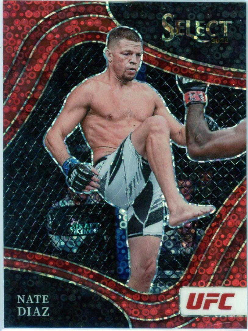 Nate Diaz 2022 Panini Select UFC Octagonside #292 Red Disco