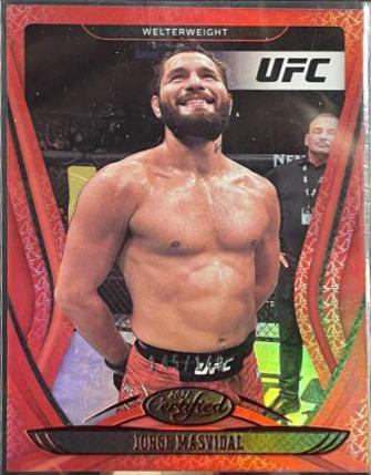 Jorge Masvidal 2021 Panini Chronicles UFC Base Certified #138 Red