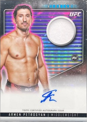 Armen Petrosyan 2024 Topps Midnight UFC Relic Autographs #RCA-APN Black Light