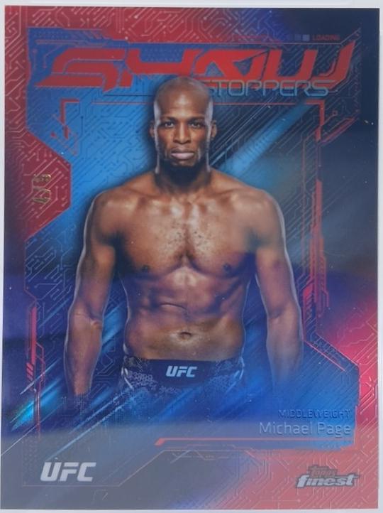 Michael Page 2025 Topps Finest UFC Showstoppers #SS-25 Red Refractor