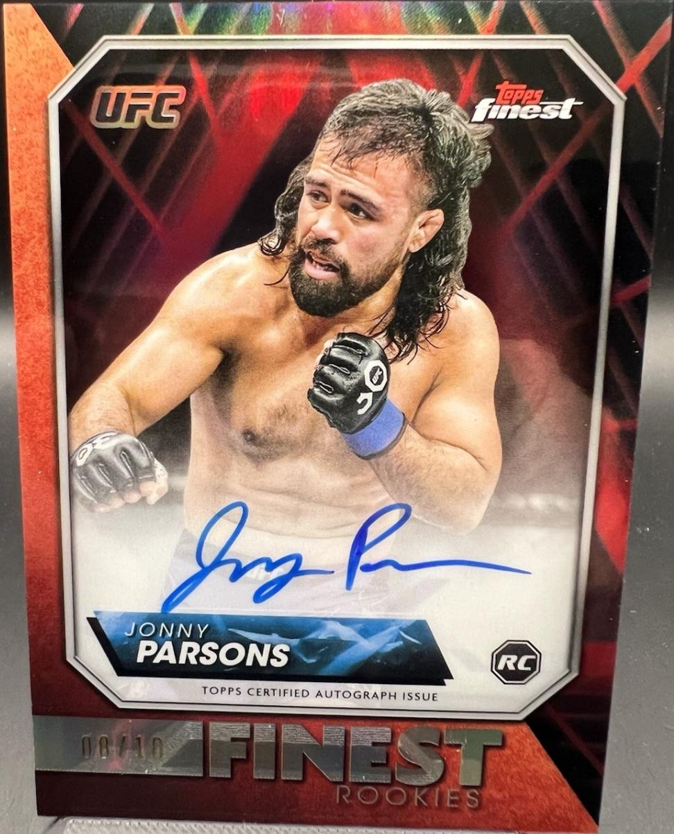 Jonny Parsons 2024 Topps Finest UFC Rookie Finest Autographs #RFA-JP Red Refractor