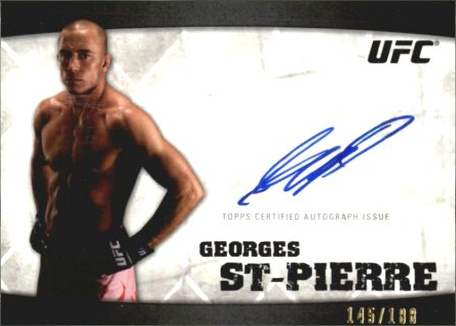 Georges St-Pierre 2010 Topps UFC Knockout Autographs #A-GSP Red