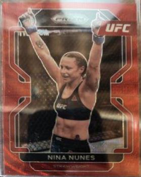 Nina Nunes 2022 Panini Prizm UFC Base #160 Ruby Wave