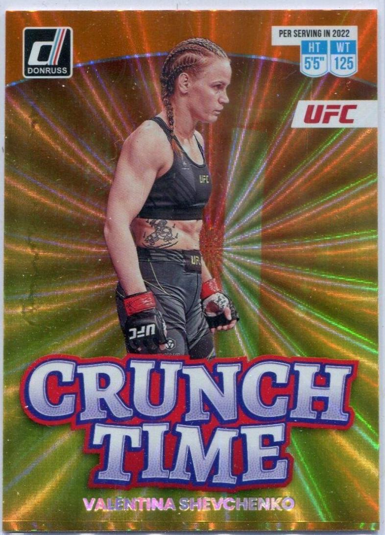 Valentina Shevchenko 2023 Panini Donruss UFC Crunch Time #13 Orange Laser