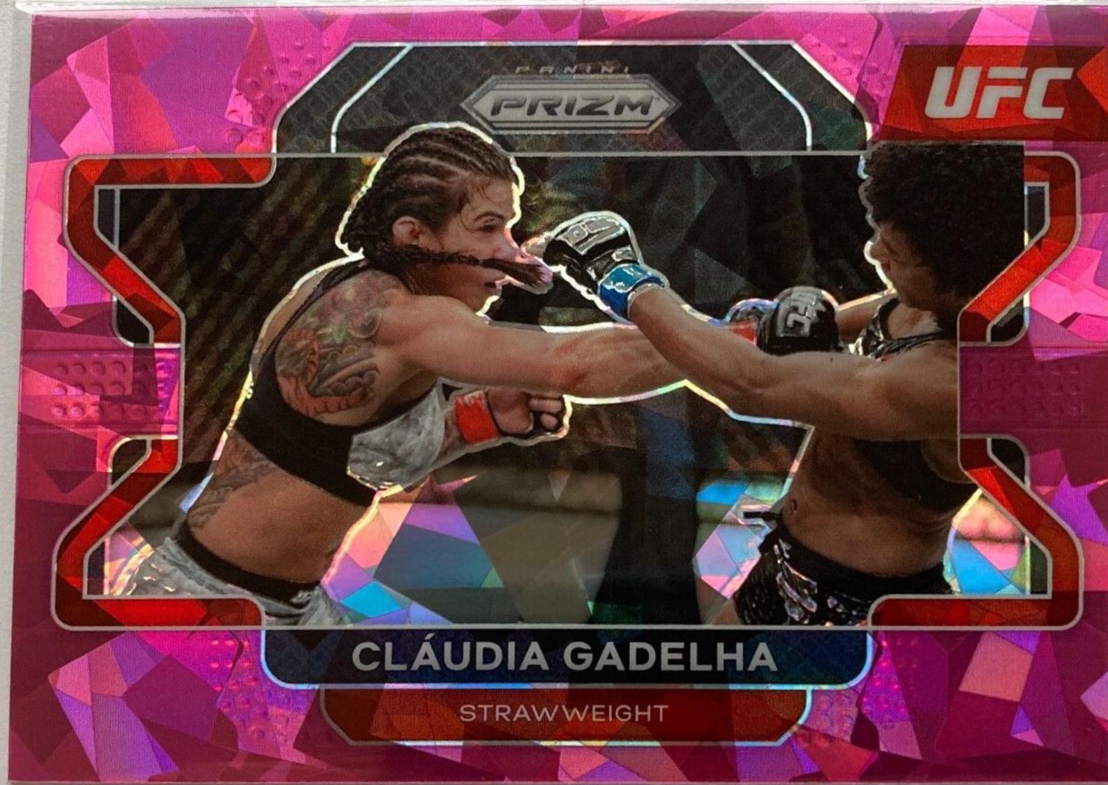 Claudia Gadelha 2022 Panini Prizm UFC Base #19 Pink Ice