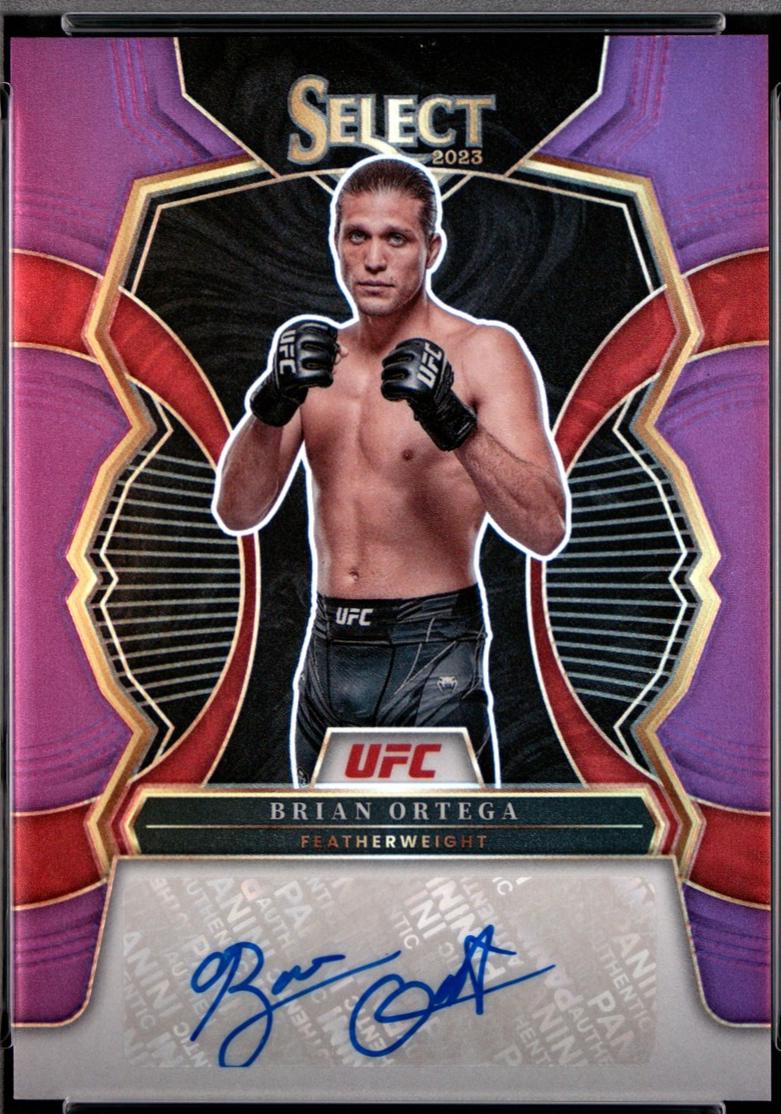 Brian Ortega 2023 Panini Select UFC Signatures #3 Purple