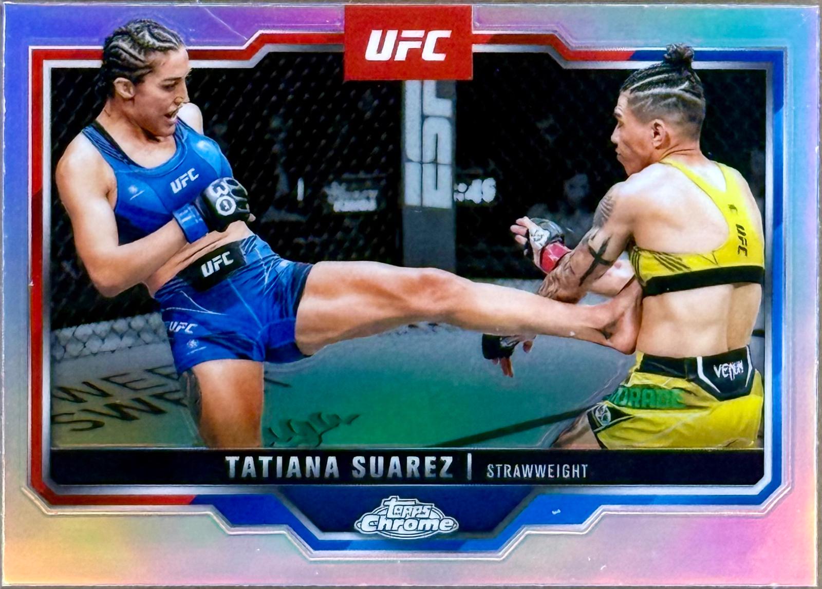 Tatiana Suarez 2025 Topps Chrome UFC Base #72 Refractor